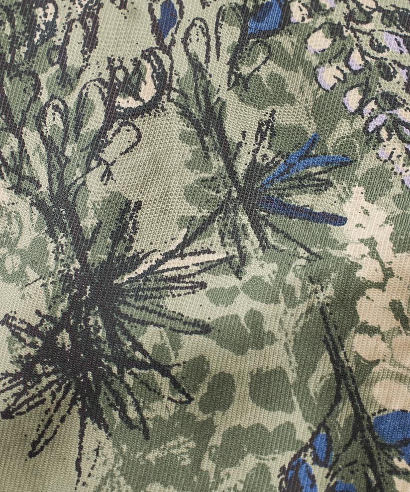 Robe Chemise À Motif En Viscose, Seagrass