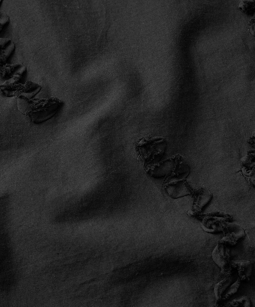 top en coton avec applications et liens, Black
