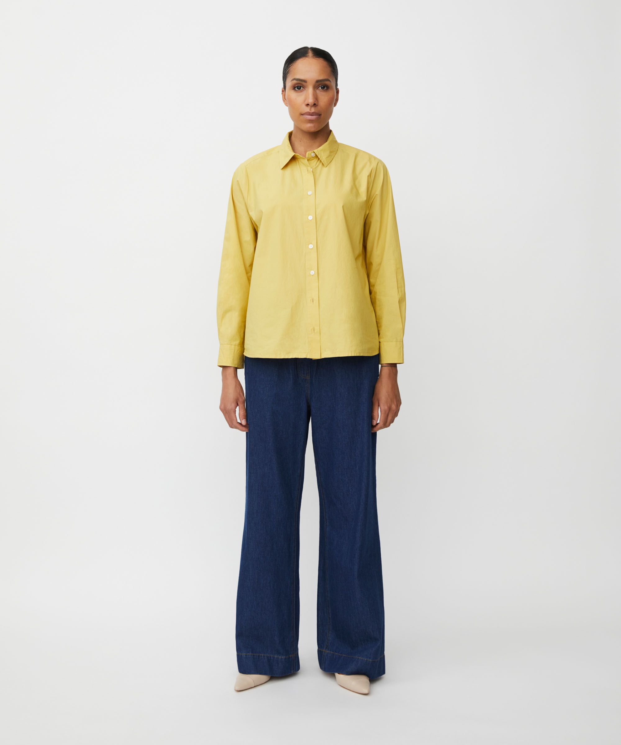 Chemise Boutonnée En Coton, Golden Green