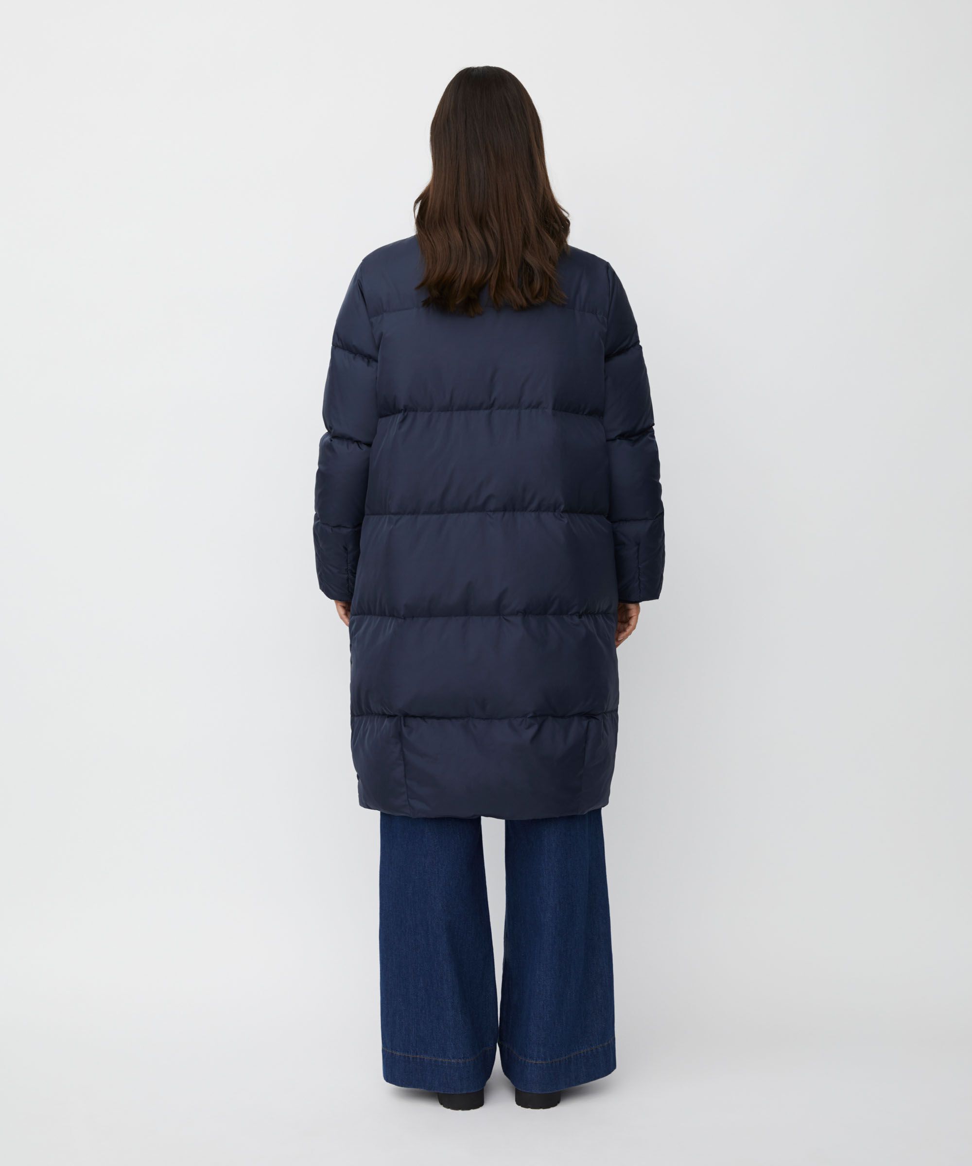 manteau en duvet à col montant, Mood Indigo