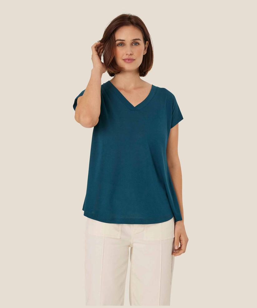 T-shirt En Jersey Col V, Reflect Pond