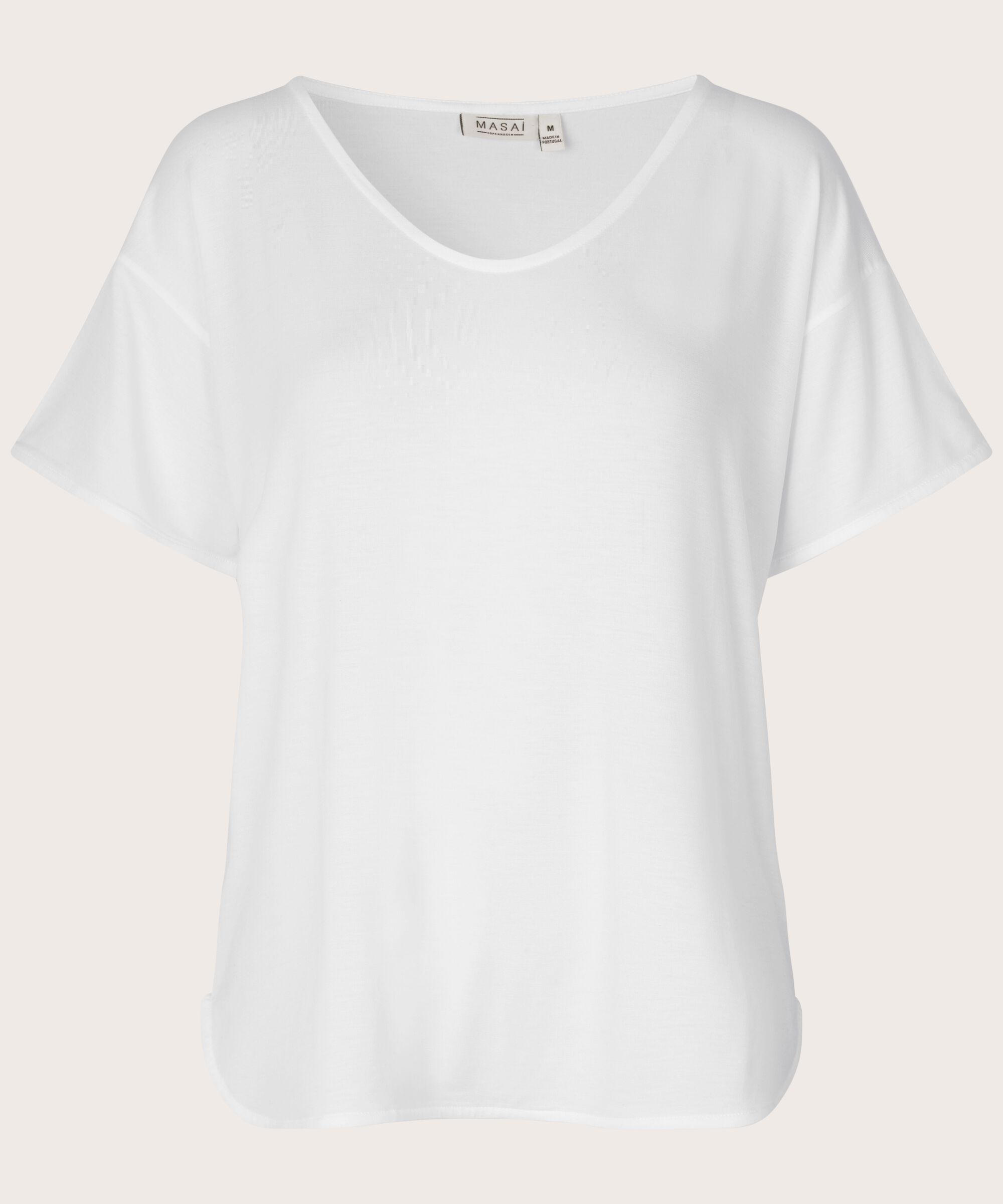t-shirt fin en lyocell, White