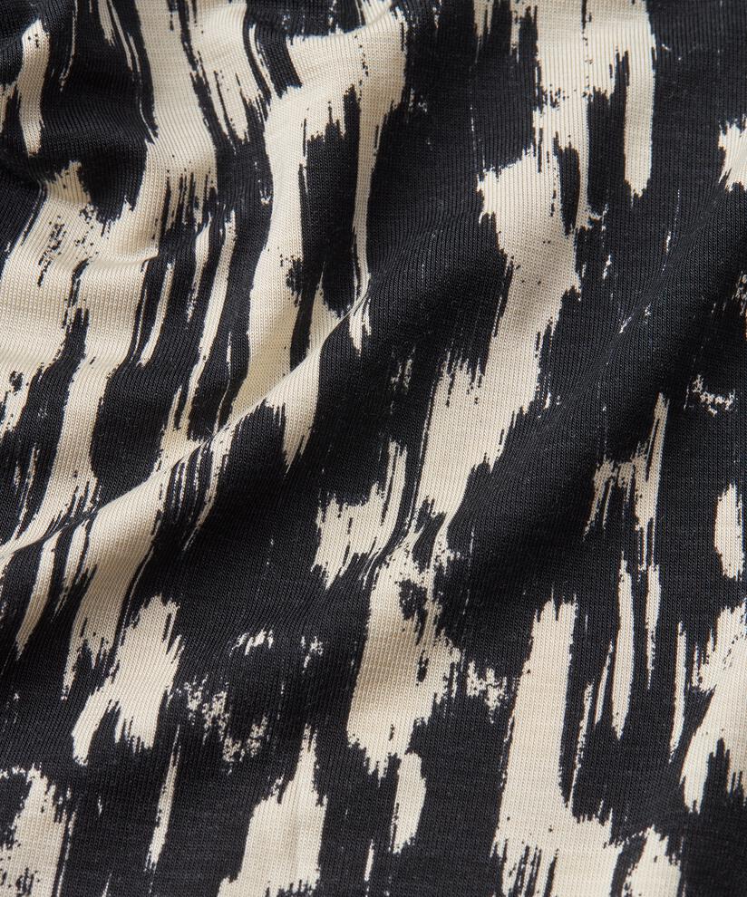 tunique en jersey imprimé avec poches fendues, Black