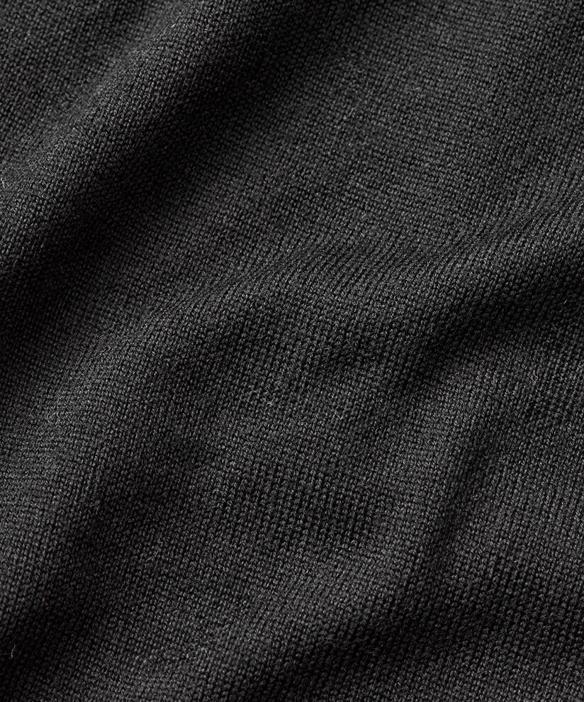 pull tricoté en laine avec col en v, Black
