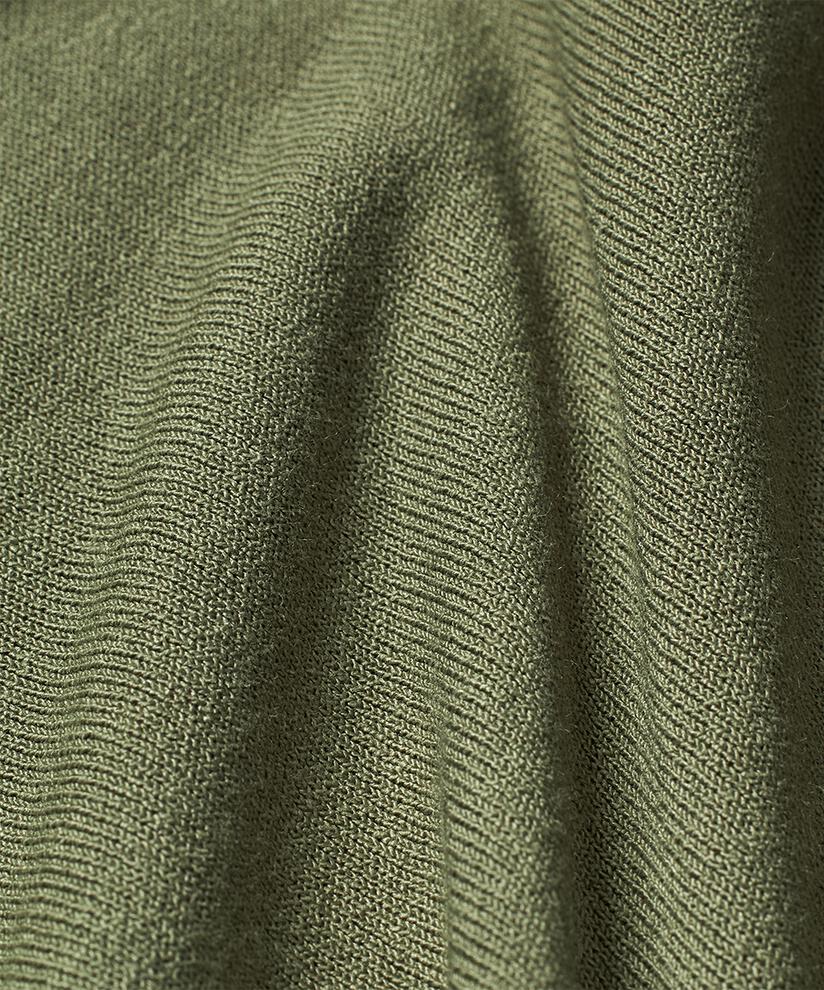 T-shirt En Jersey Col V, D. Lichen Green