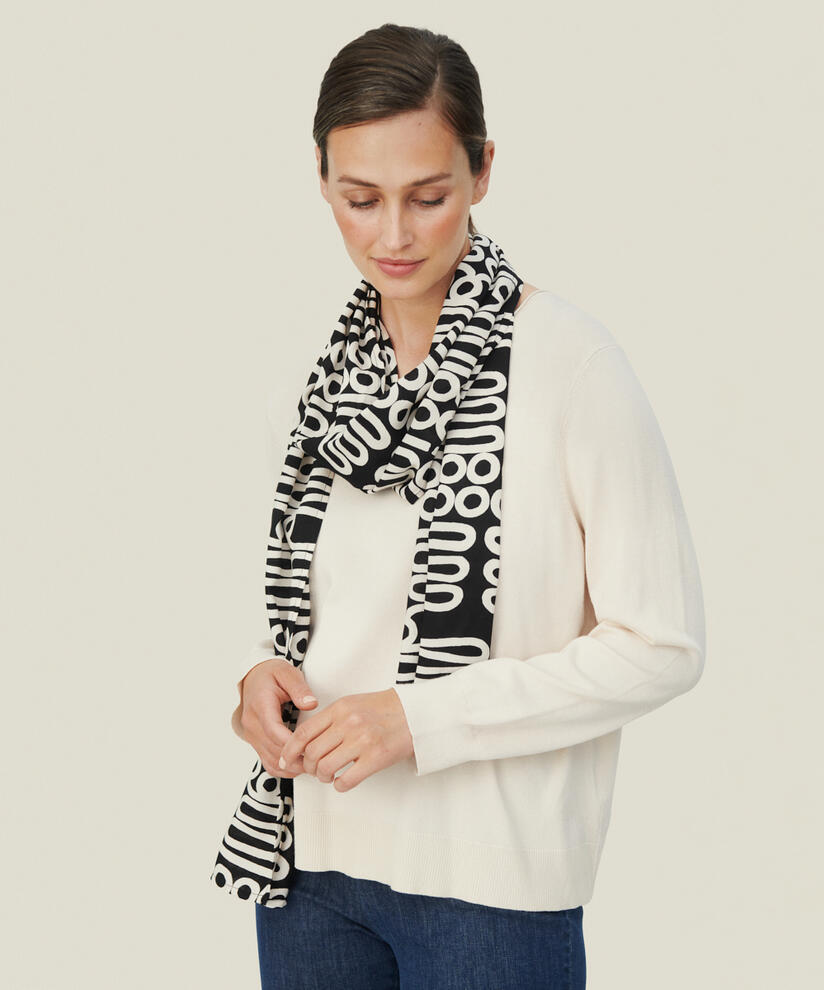 ALONG SCARF, Black