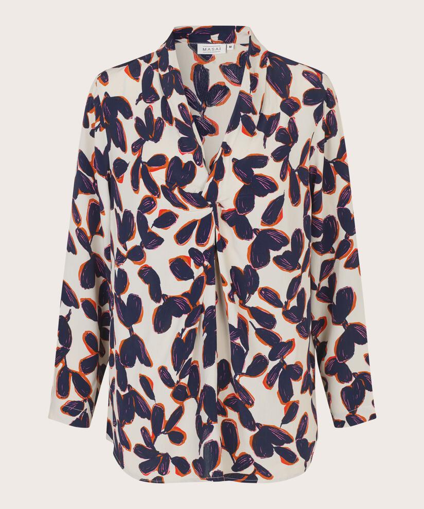 blouse en viscose avec détail nœud, Umber