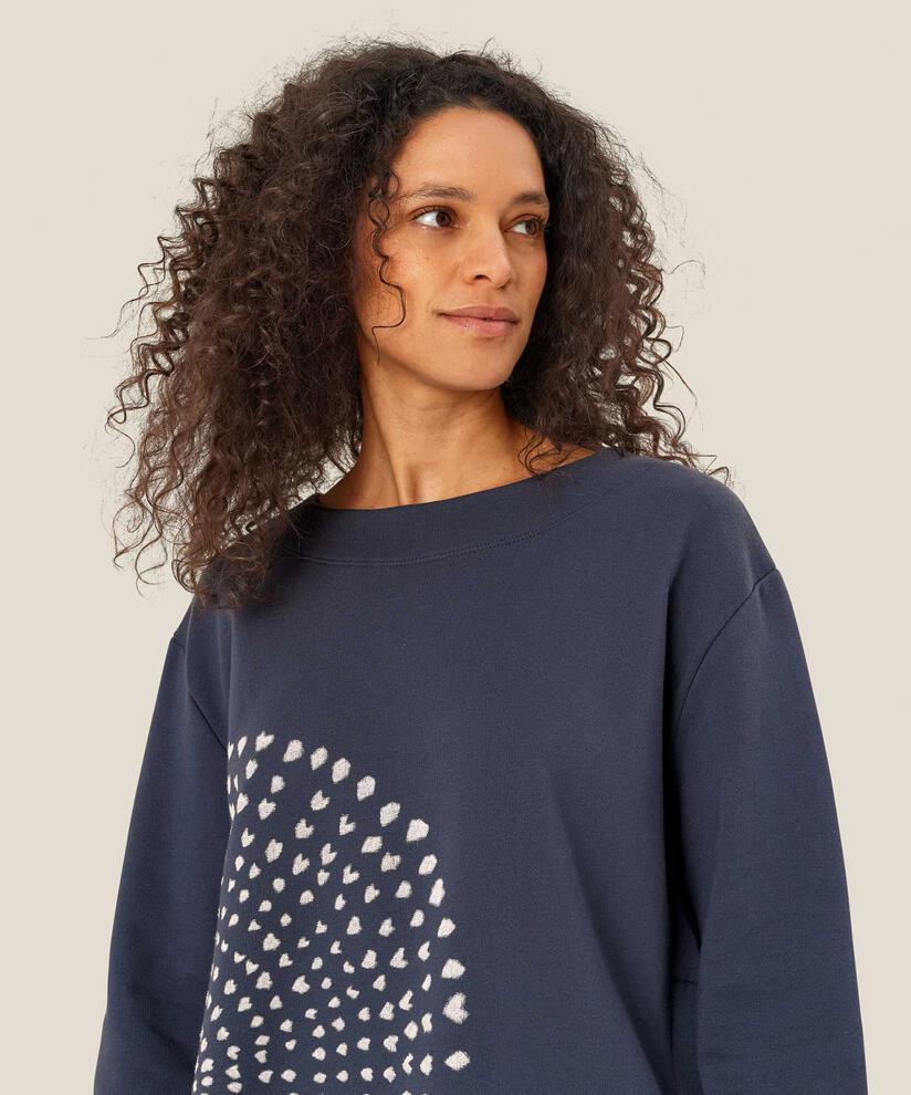 Sweat-shirt avec imprimé peint à la main, Mood Indigo