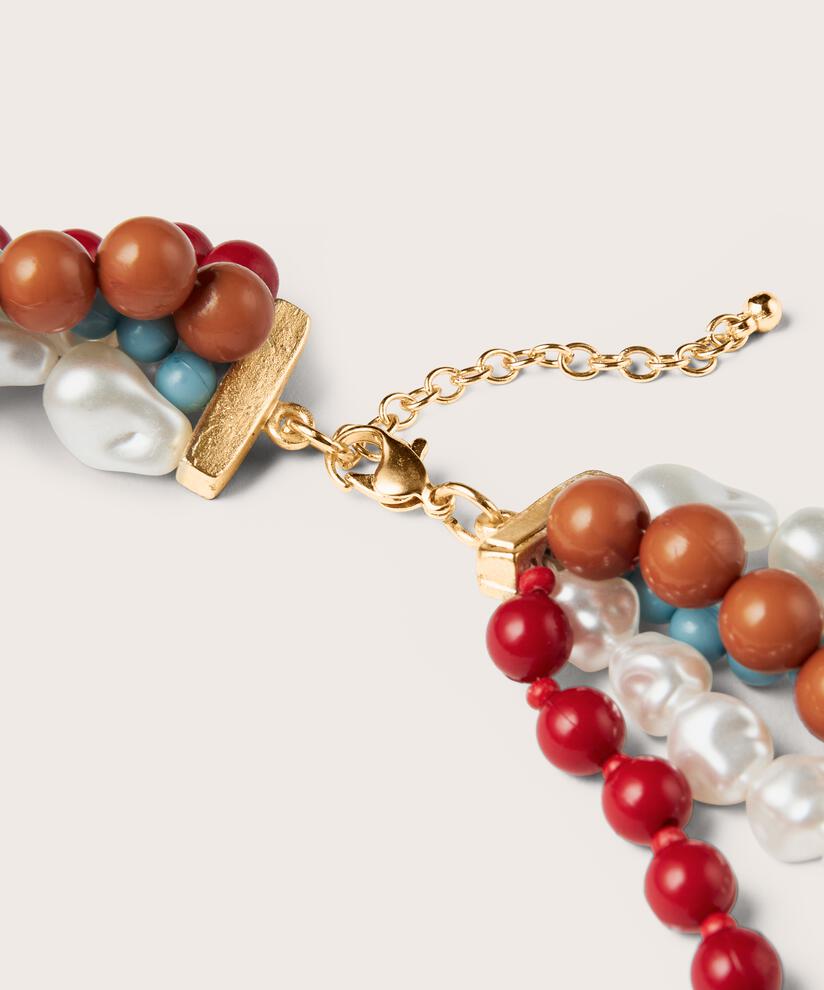 collier avec des perles colorées, Aqua