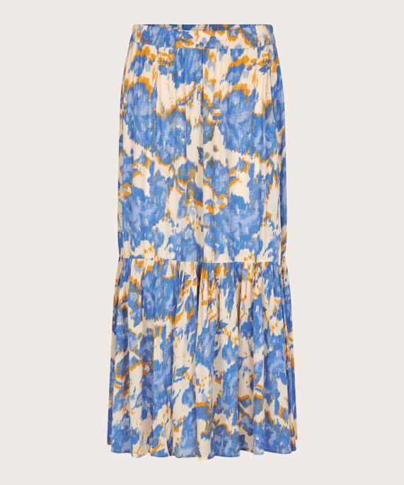 jupe en viscose à motifs avec taille élastique, Nebulas Blue