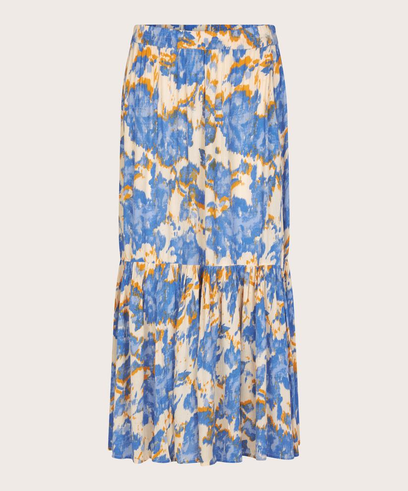 jupe en viscose à motifs avec taille élastique, Nebulas Blue