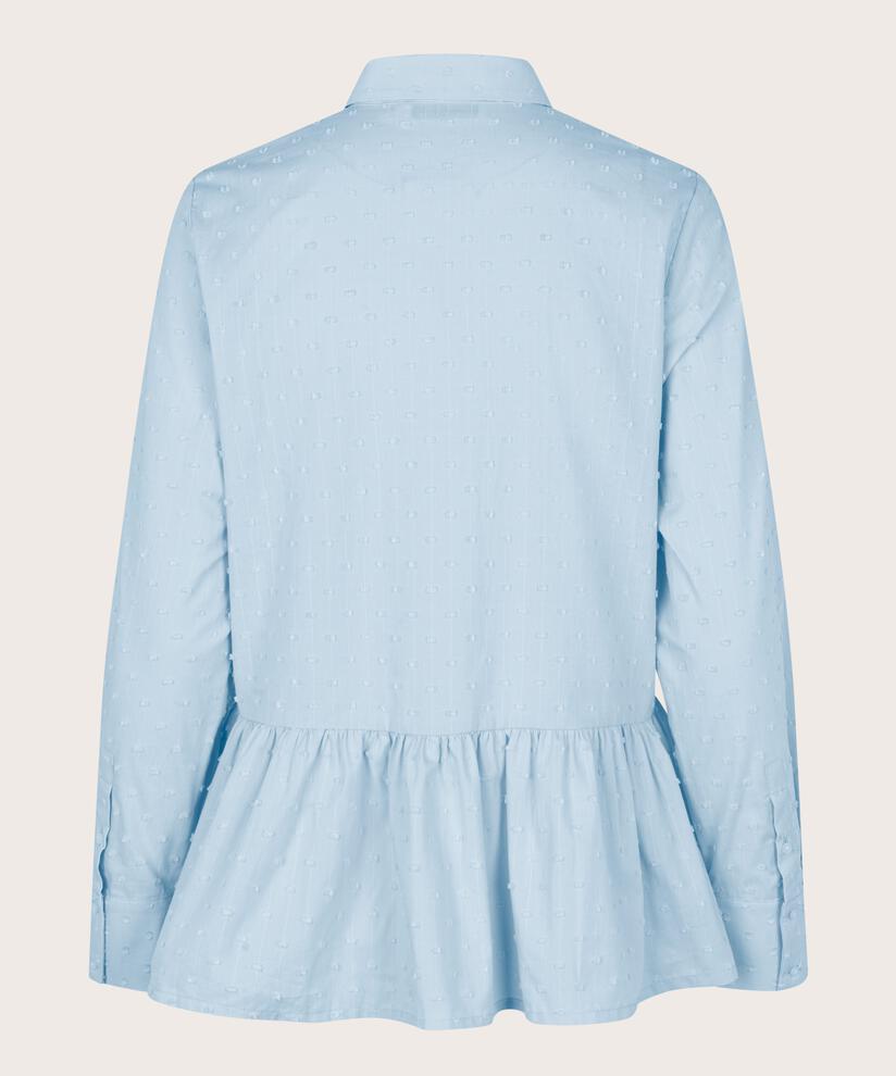 chemise en coton à pois tissés, Blue Fog
