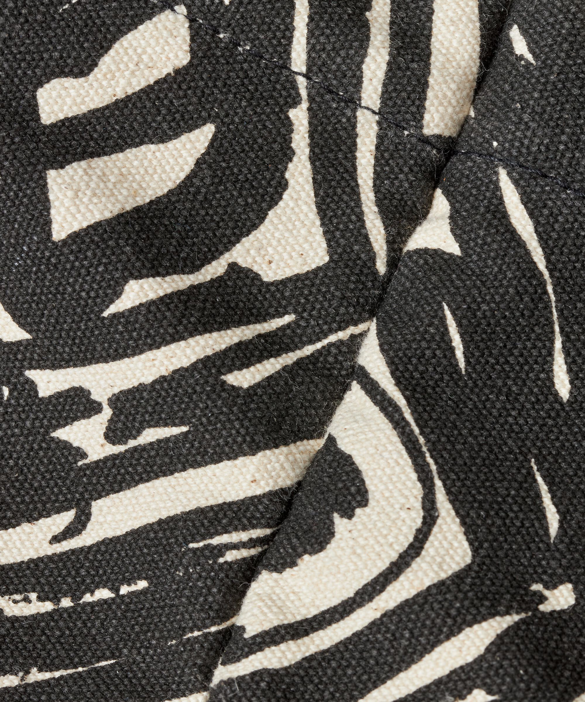 cabas imprimé en toile de qualité supérieure, Black