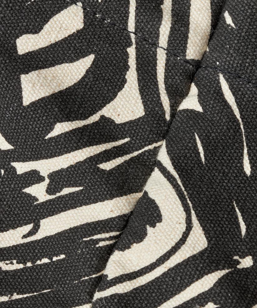 cabas imprimé en toile de qualité supérieure, Black