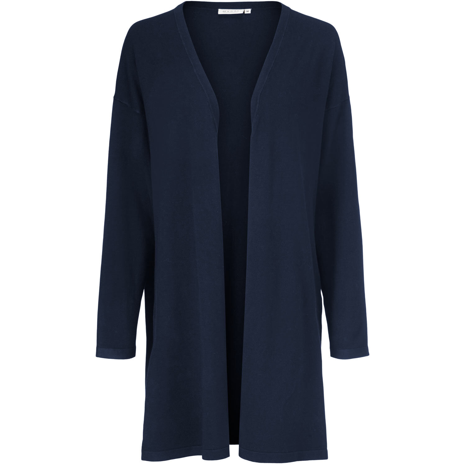 Cardigan En Fine Maille Coupe Droite, Navy