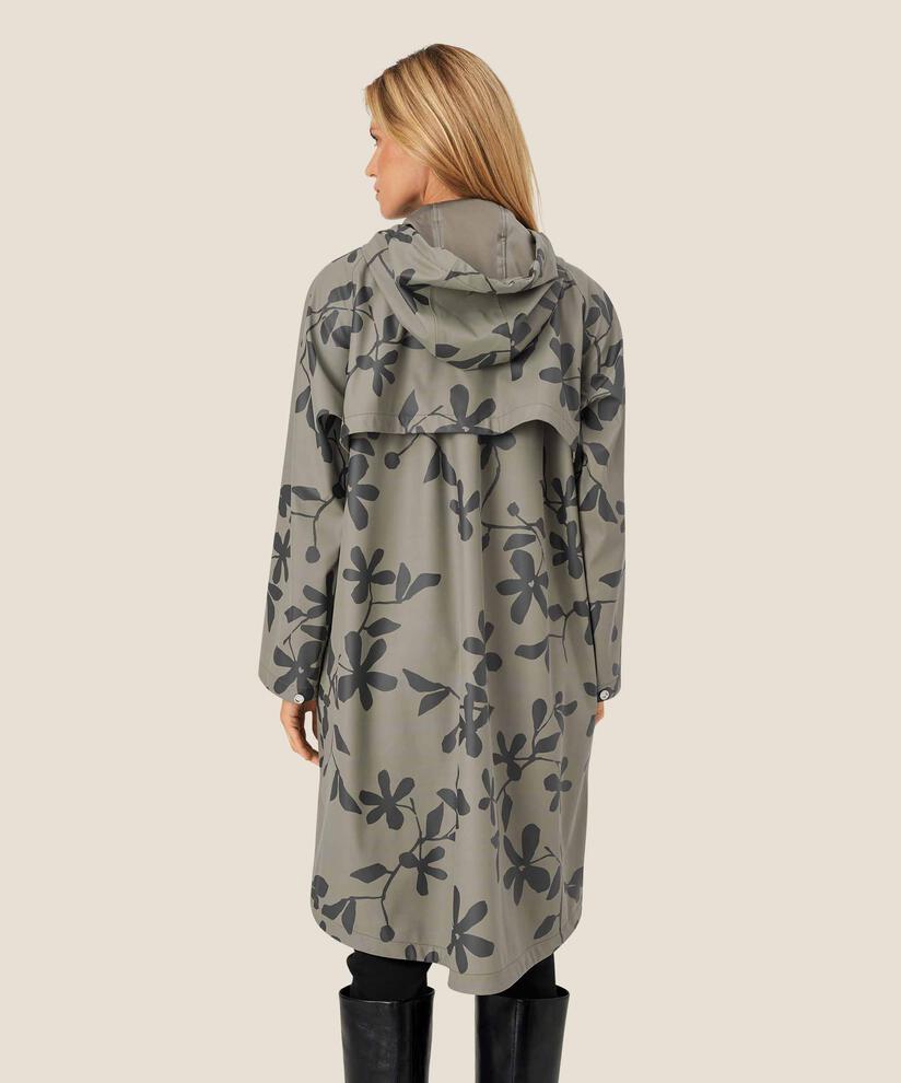 imperméable imprimé avec capuche, Vetiver