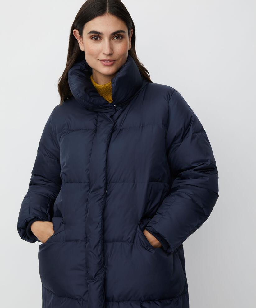 manteau en duvet à col montant, Mood Indigo