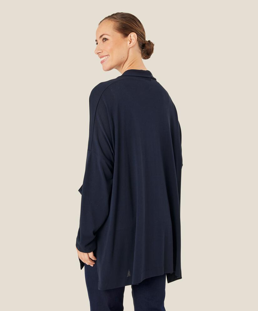 Cardigan en jersey avec poches, Navy