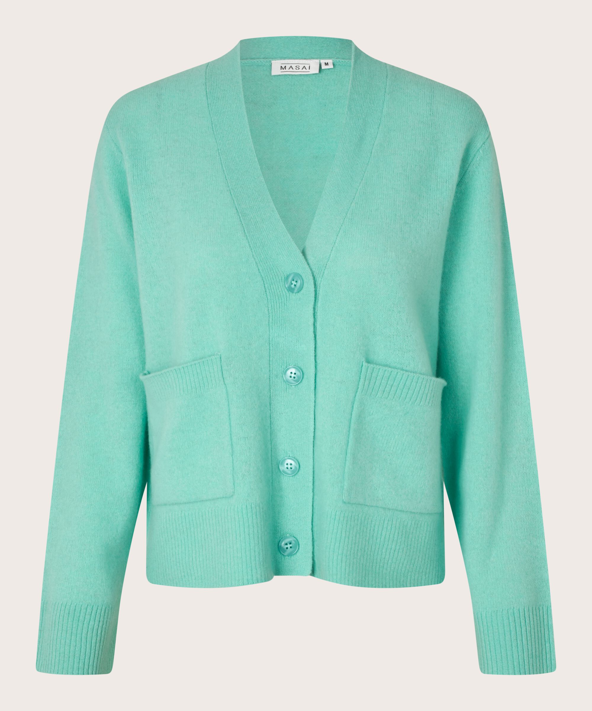 cardigan en laine douce avec poches devant, P. Turquoise