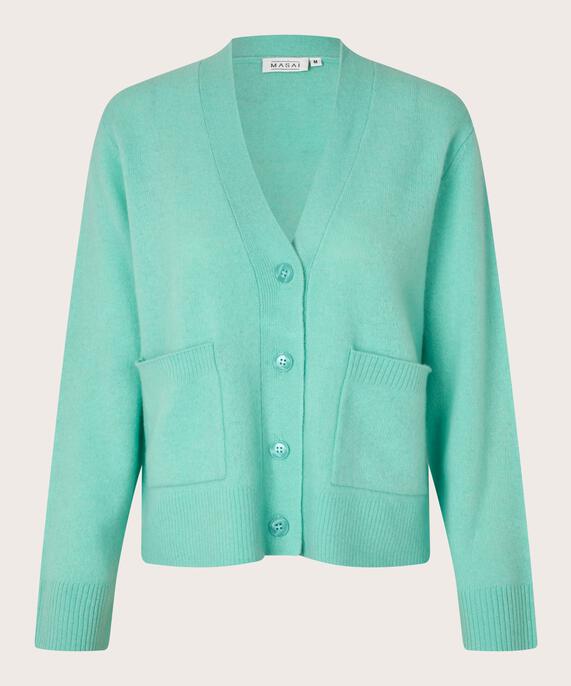 cardigan en laine douce avec poches devant, P. Turquoise