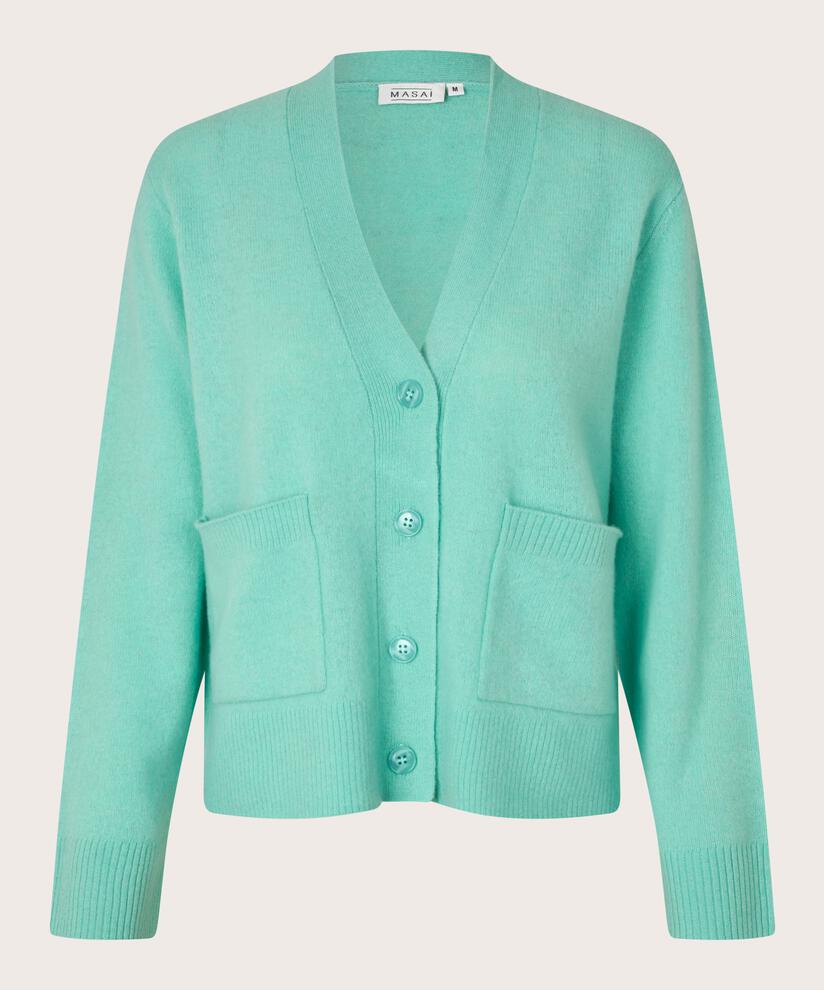 cardigan en laine douce avec poches devant, P. Turquoise