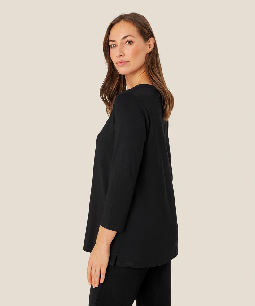 Top En Jersey Á Col Rond, Black