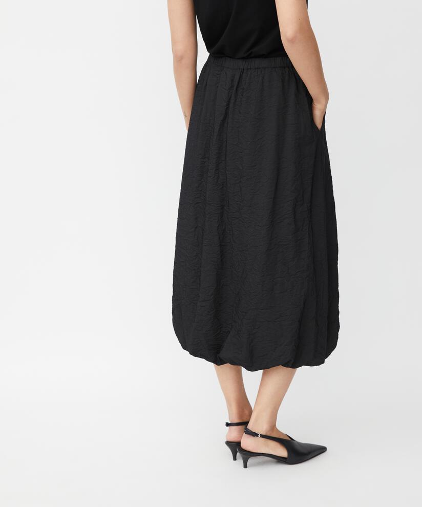 jupe en viscose avec poches fendues et bas élastique, Black