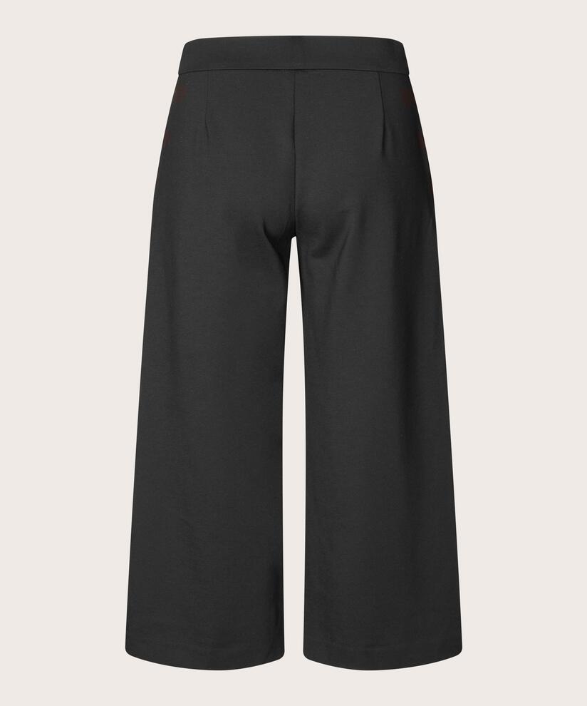 Pantalon En Jersey Épais Avec Détails De Boutons, Black