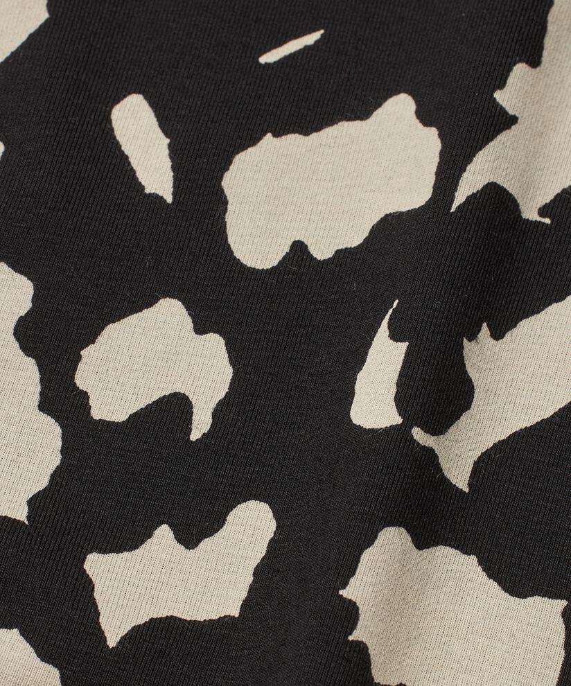 T-shirt Imprimé À Col Rond, Black