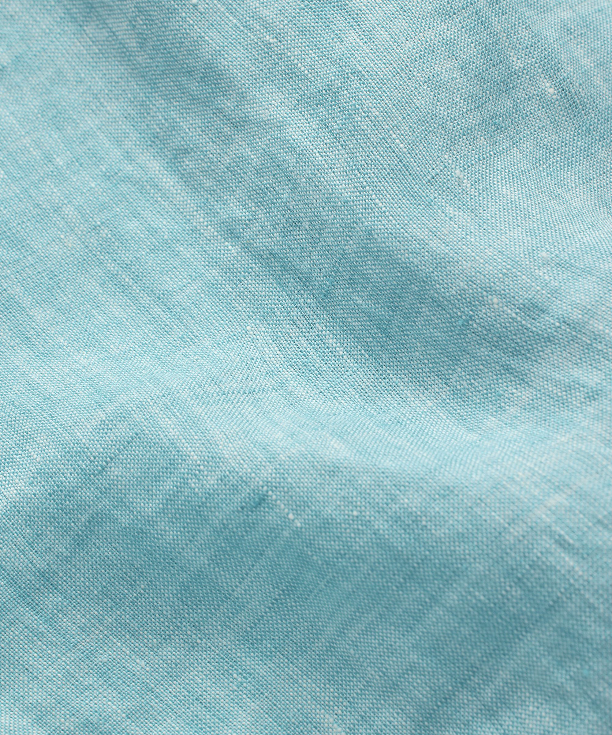 robe en lin avec poches fendues et fente latérale, Aqua