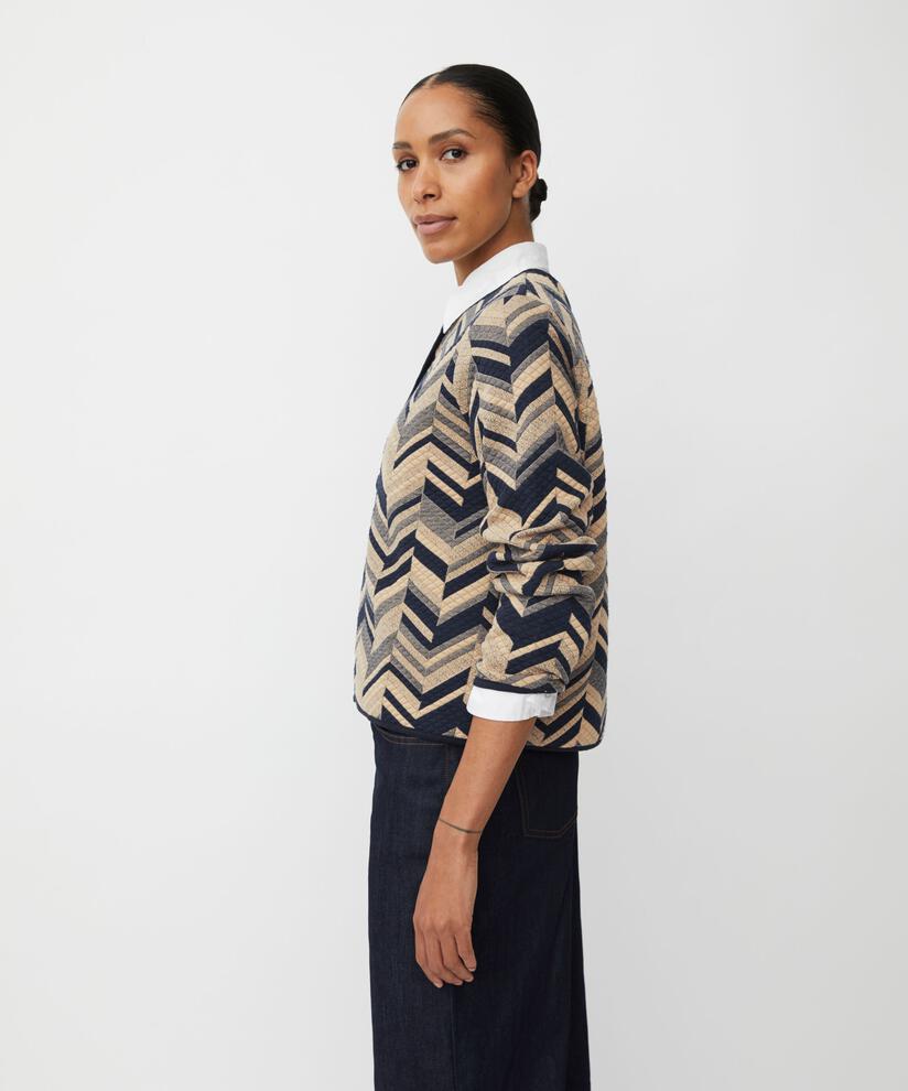Veste Matelassée Douce En Jersey De Coton, Travertine