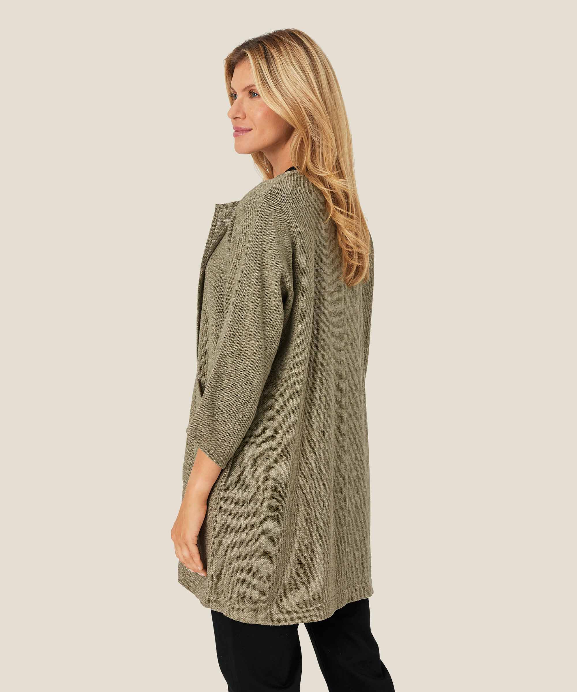 Veste Longue En Bouclé, Vetiver