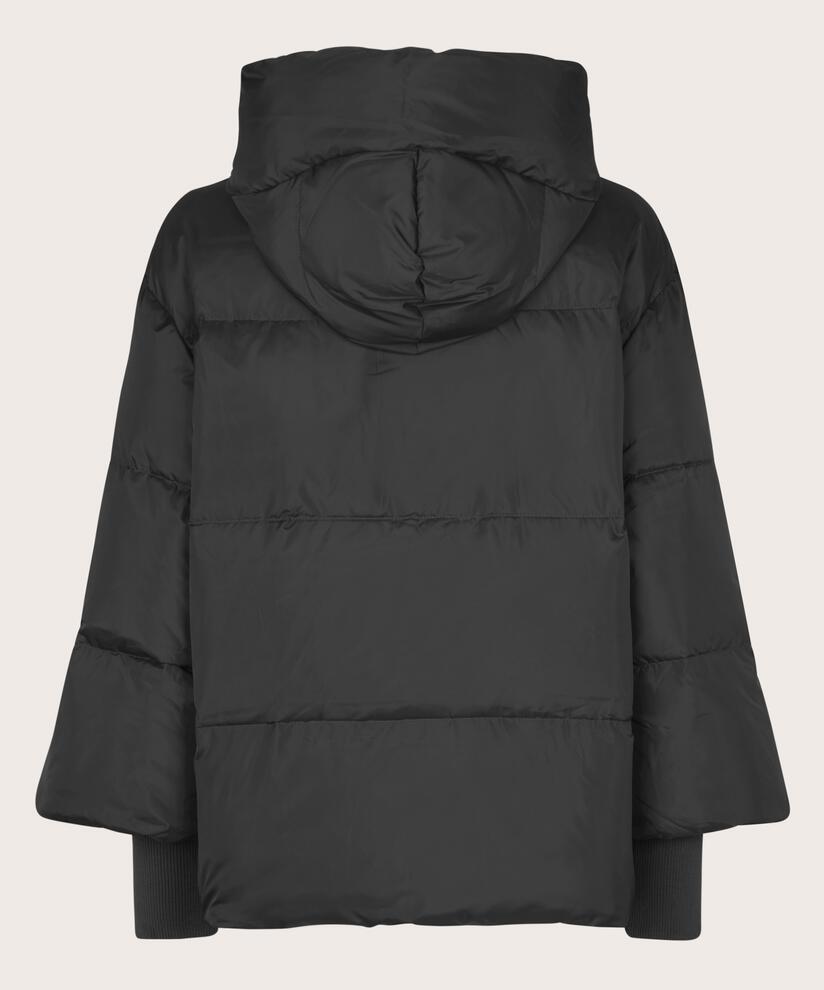 doudoune courte à capuche, Black