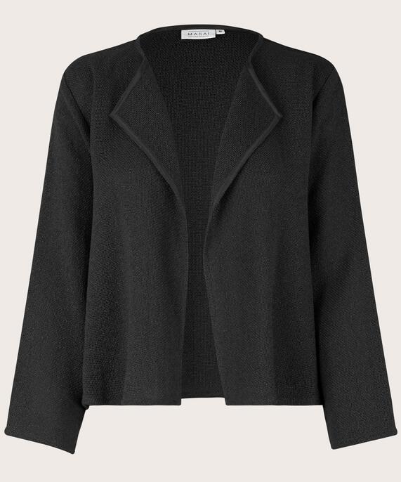 Veste Courte En Bouclé, Black