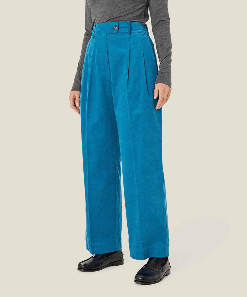 pantalon en velours côtelé avec poches fendues, Celestial
