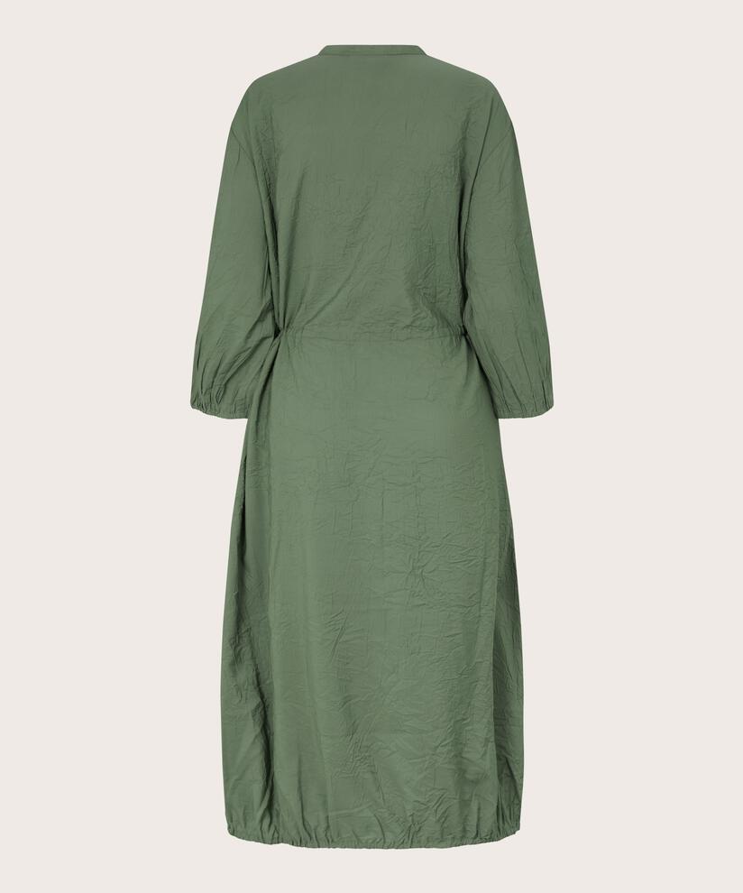 robe en viscose avec ourlet élastique et lien, Duck Green