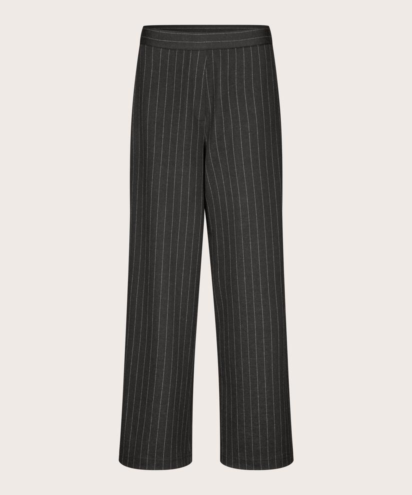 pantalon en jersey à fines rayures, Black