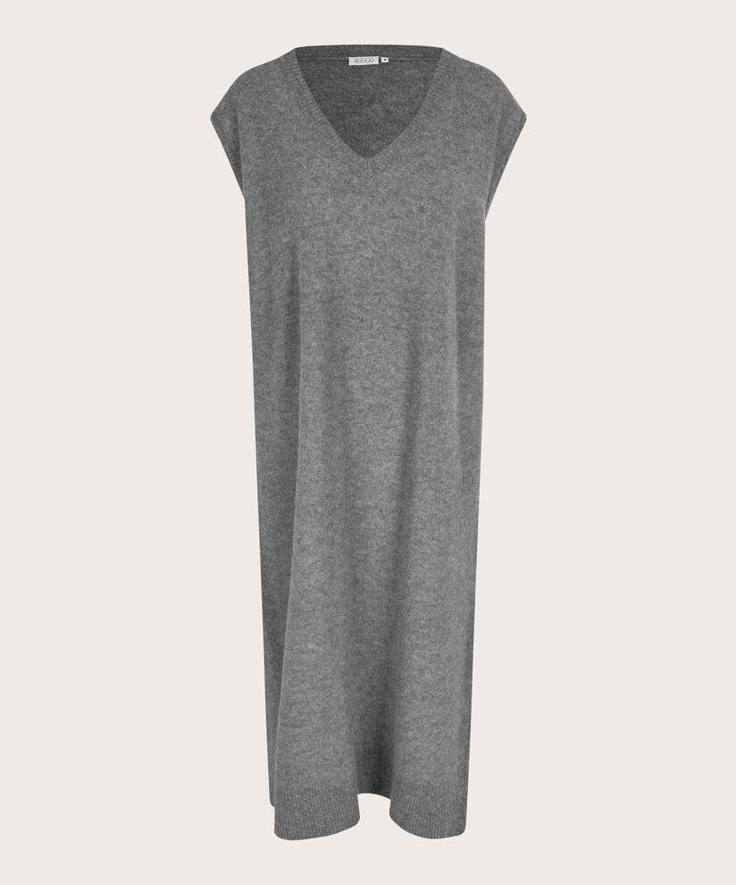 robe en maille sans manches avec fentes latérales, M. Grey mel.
