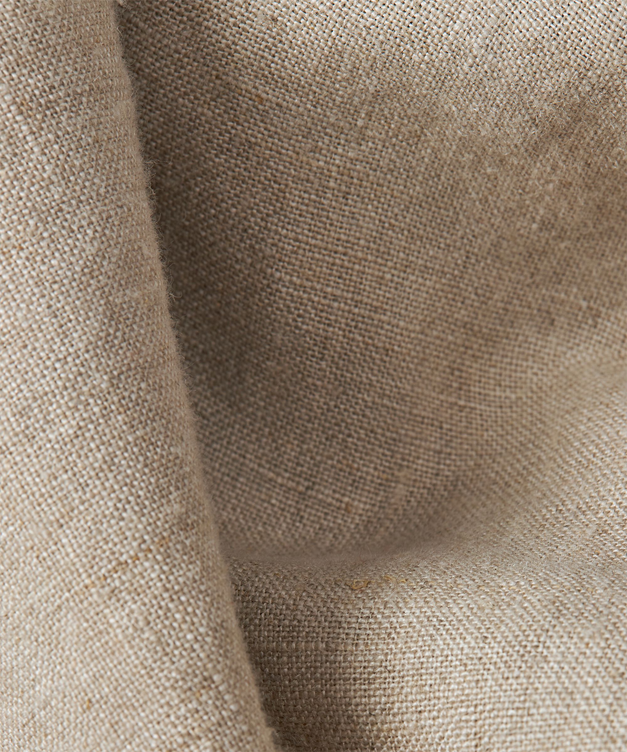 robe en lin avec col en V et poches, Natural