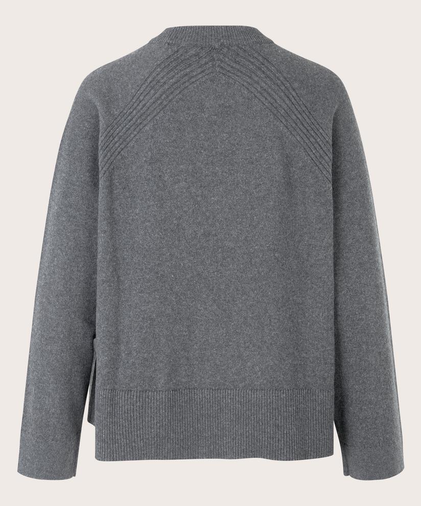 pull en maille avec bords côtelés, M. Grey mel.