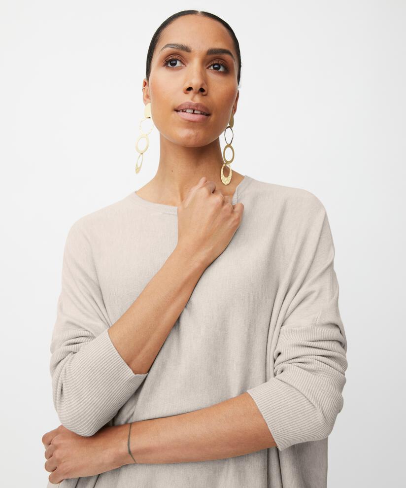 Pull Oversize À Manches Étroites, L beige mel