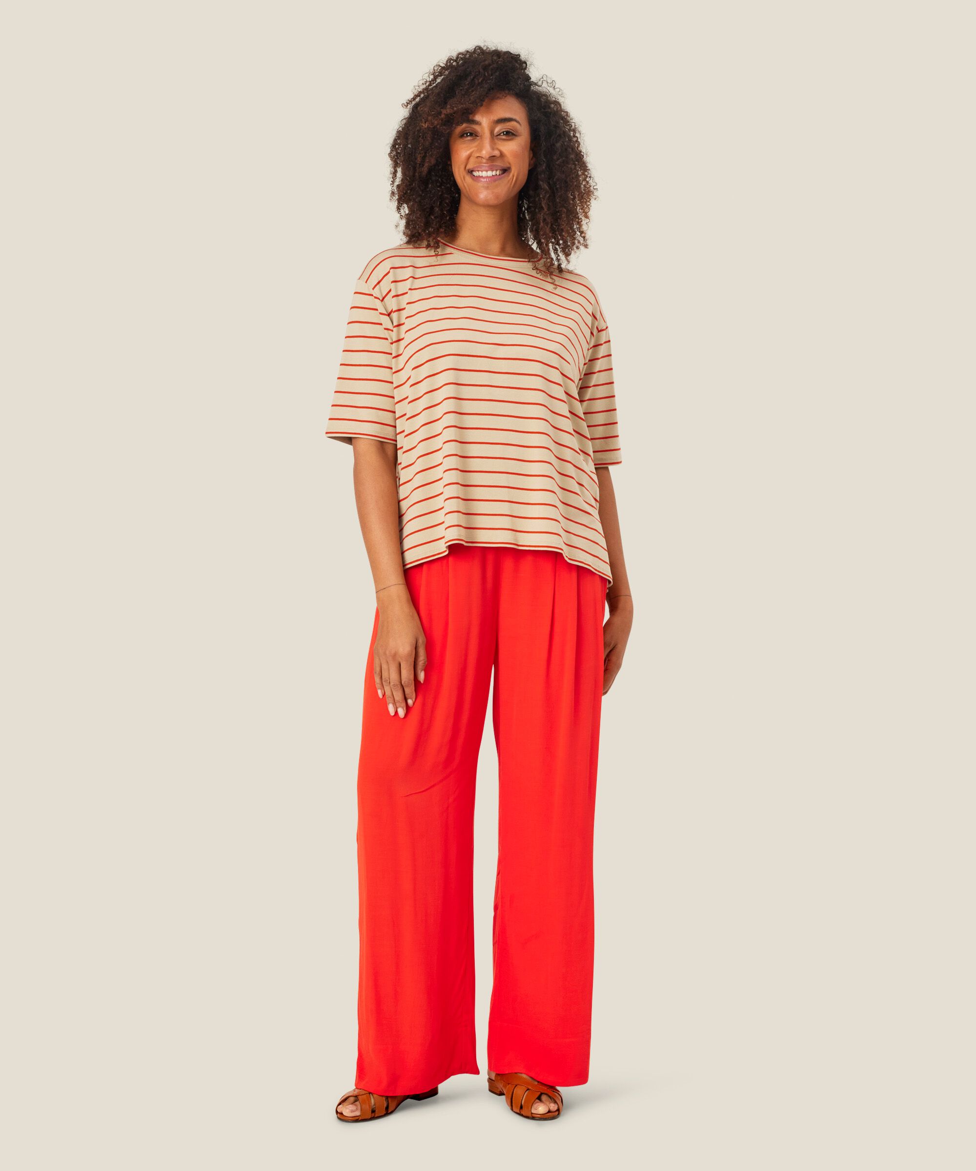 pantalon en viscose avec élastique au dos, Poinciana