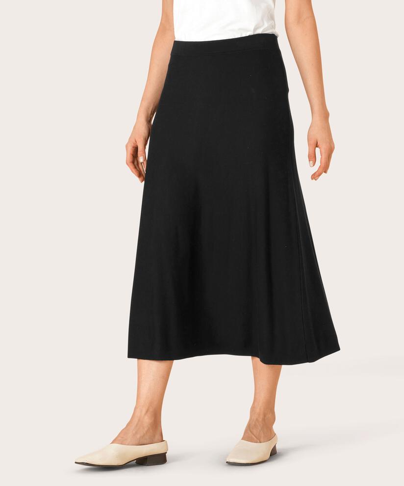 jupe en maille à taille élastique, Black
