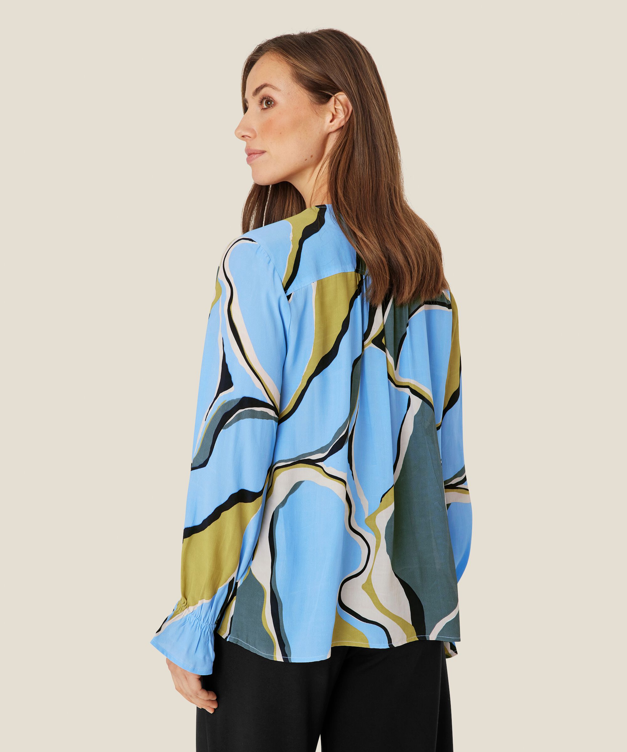 blouse en viscose à col v, Oasis