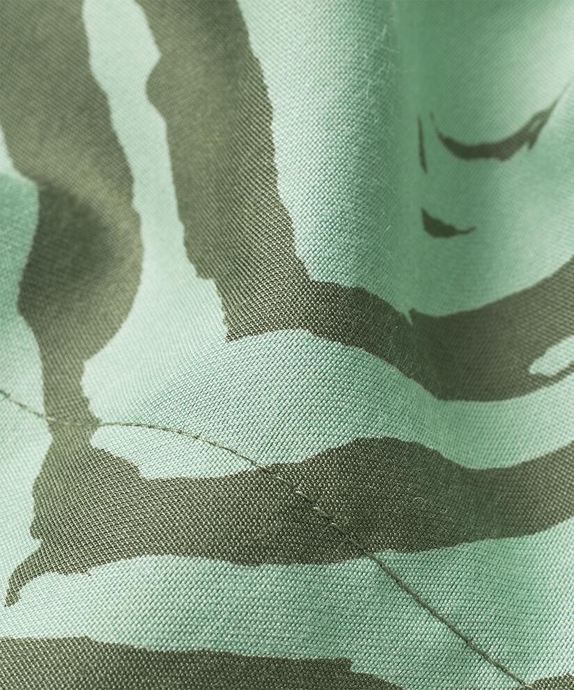 robe chemise imprimée avec poches fendues, D. Lichen Green