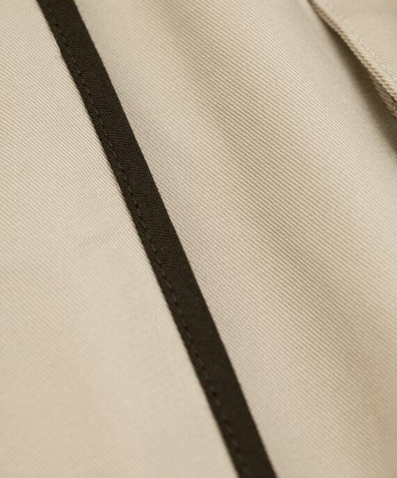 veste en coton de qualité avec passepoil contrasté, Plaza Taupe