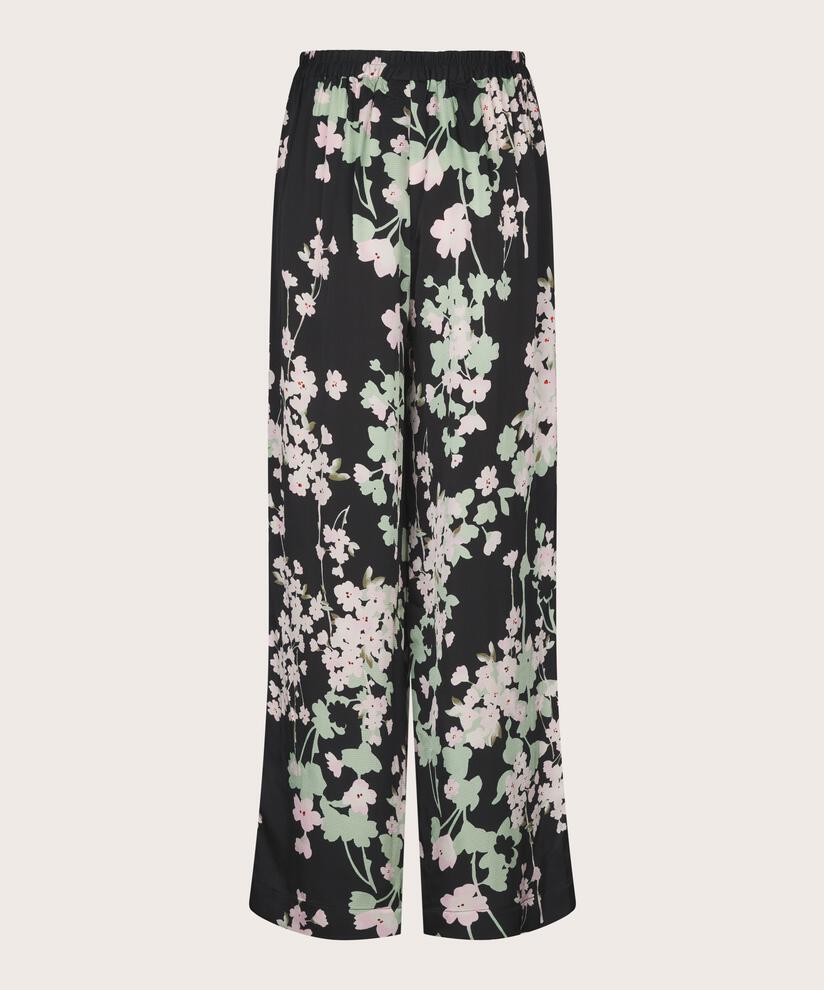 pantalon fleuri en viscose avec poches fendues, Pink Lady