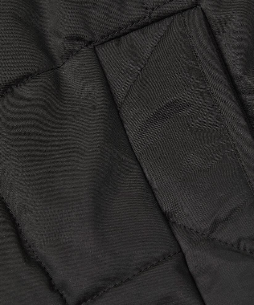 manteau matelassé à capuche, Black