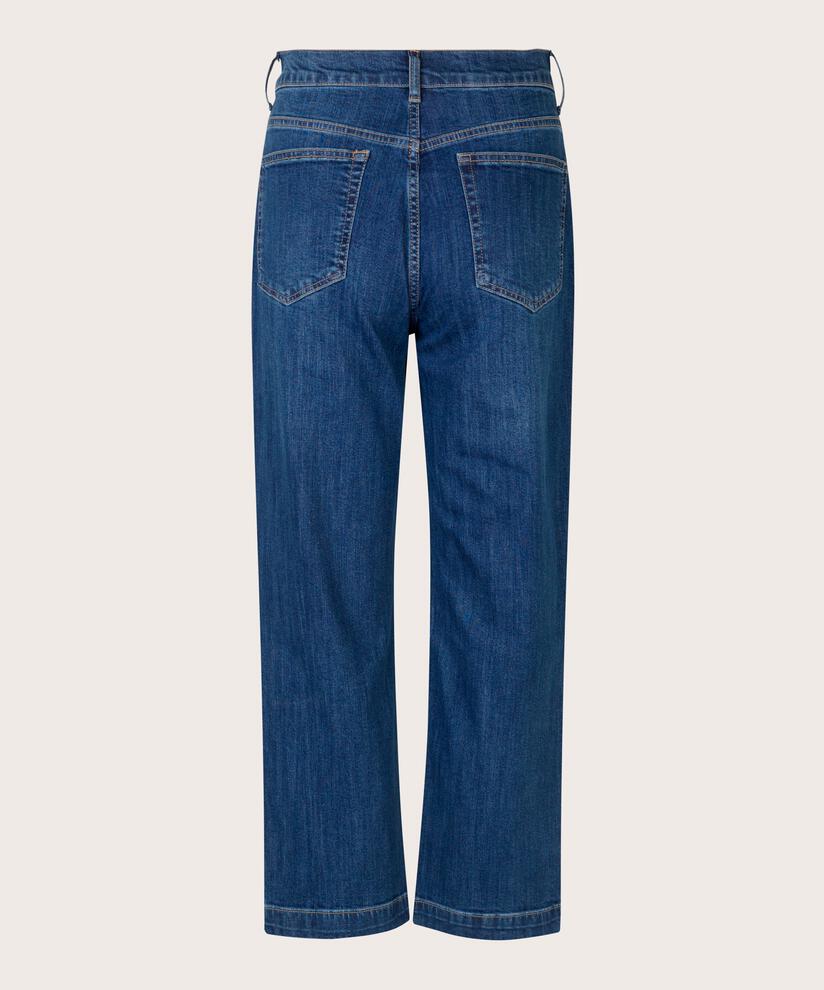 jean court extensible avec poches, Blue Denim