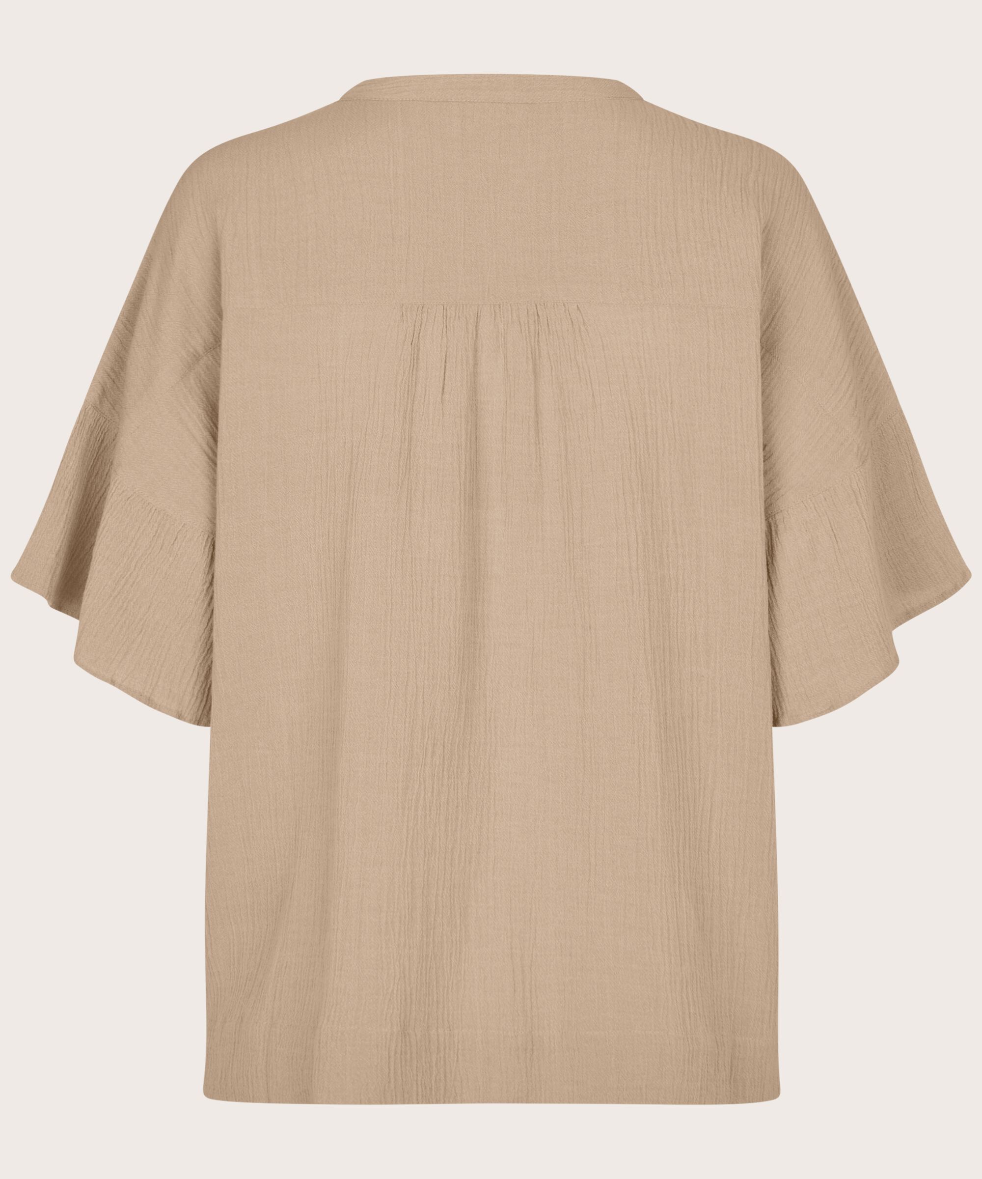 chemise en coton mélangé à manches courtes, Safari